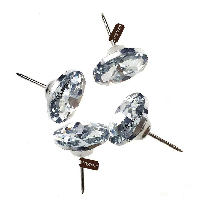 Ltvystore 70PCS 1Inch Rhinestone Sew Buttons Diamond Crystal Upholstery Nails Tacks Sofa Wall DIY Crafts Decoration - Image 3